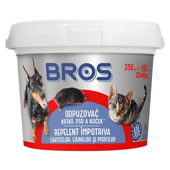 BROS odpuzovač krtků,psů a koček 350ml +100ml zdarma