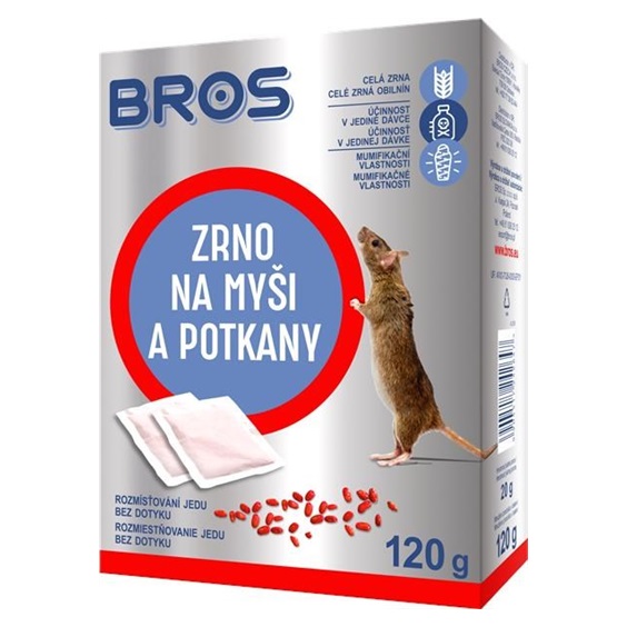 BROS zrno na myší, krysy a potkany 120g