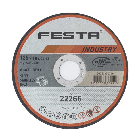 Kotouč řezný na kov 125x1 22266 FESTA INDUSTRY