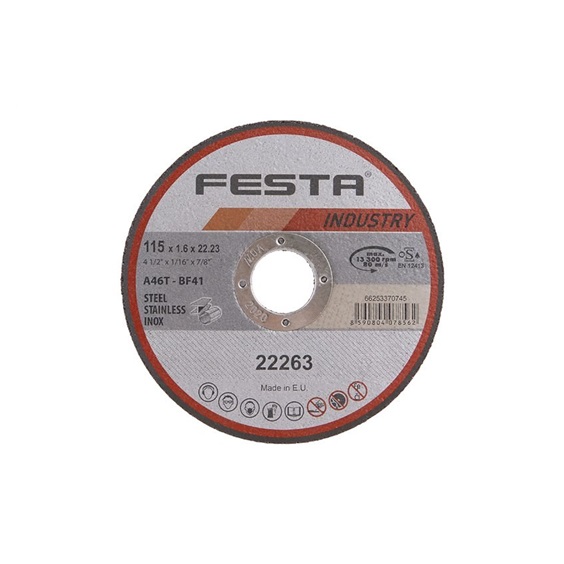 Kotouč řezný na kov 115x1,6 22263 FESTA INDUSTRY