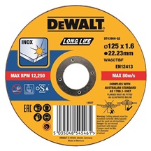 Kotouč řezný na kov a nerez 125x1,6 DT43906