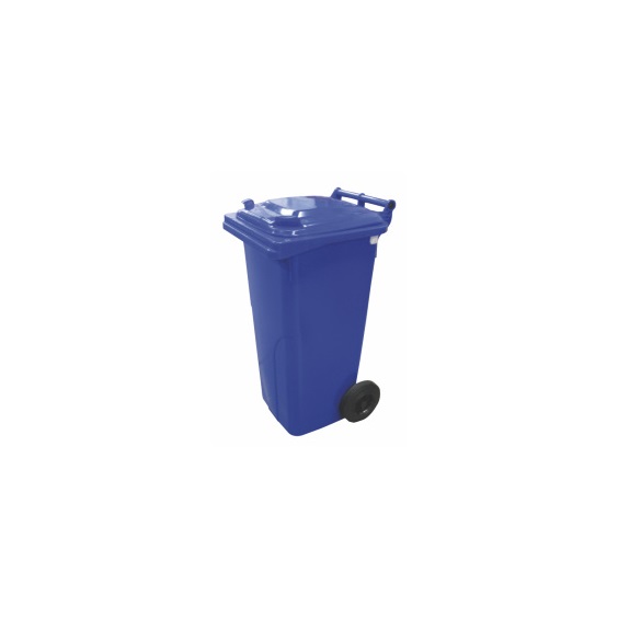 Popelnice plastová 120l modrá s kolečky 0004-1
