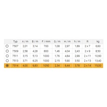 Žebřík dvoudílný univerzální 7514 AL 683cm/HOBBY/2x14 příček