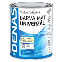 DENAS UNIVERZÁL-MAT vrchní barva na dřevo, kov a beton, 0111 šedá, 700 g