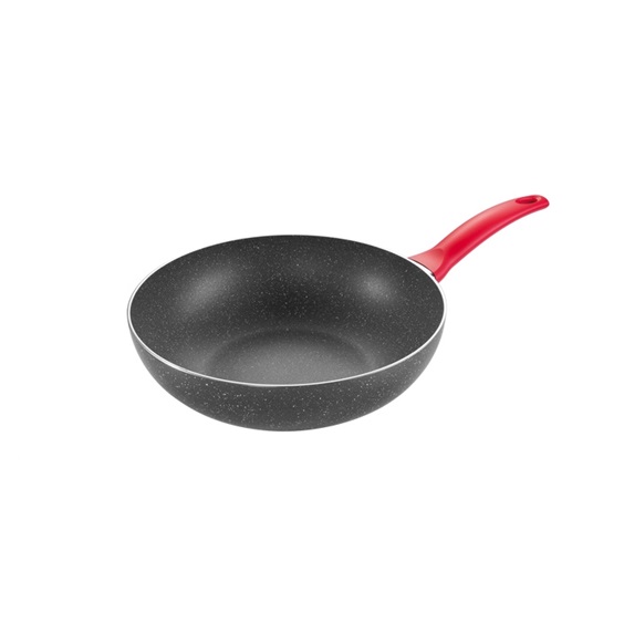 Wok MANICO ROSSO pr. 28 cm