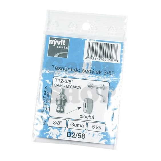 Těsnění vršku T-12, 3/8", ploché sada