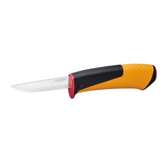 Nůž řemeslnický HARDWARE 21cm+pouzdro s brouskem červený
