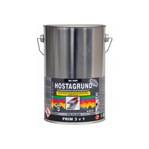 Hostagrund Prim 3v1 S2177 základní i vrchní barva na kov, 0440 modrá, 4 l