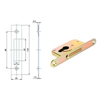 Zámek zadlabací G 231/5 Zn bílý bal.1   50 vložkový zavorový