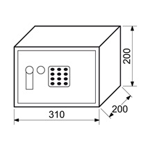 Sejf elekton.RS.20.EDK  š/v/h/310x200x200mm