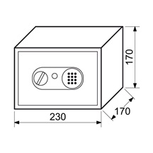 Sejf elekton.RS.17.EDN.B  š/v/h/230x170x170mm RAL 9001 bílá