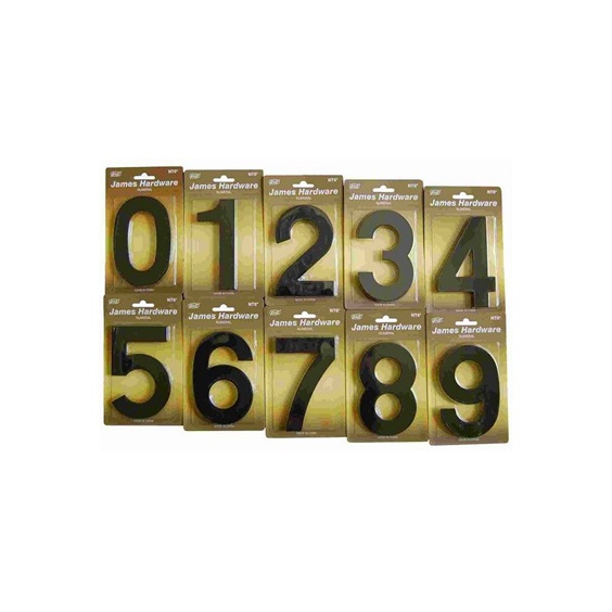 Číslice "5" fasádní NT6 152mm černá-mat