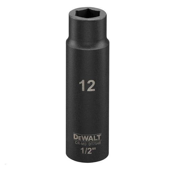 Hlavice nástrčná prodloužená 1/2" 12 EXTREME IMPACT DT7546