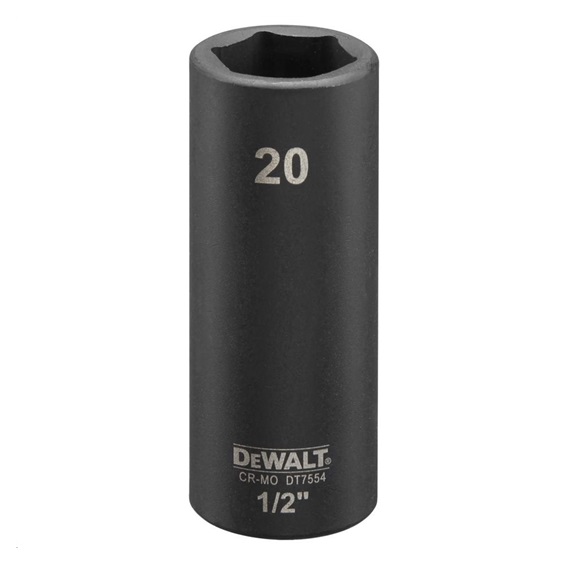 Hlavice nástrčná prodloužená 1/2" 20 EXTREME IMPACT DT7554