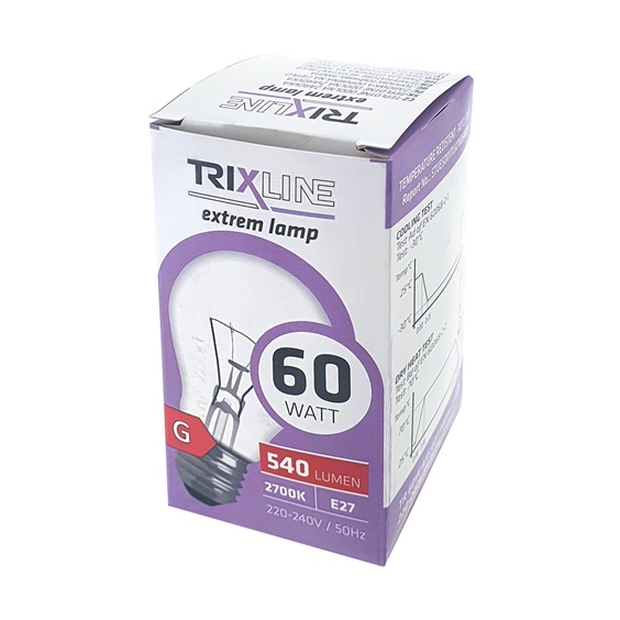 Žárovka 60W E27 BC LUX čirá TRIXLINE