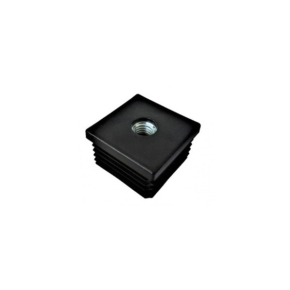 Záslepka s kovovým závitem čtvercová J30x30/M10  černá