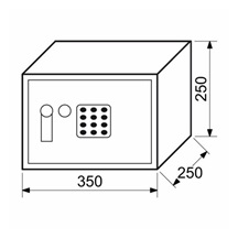 Sejf elekton.RS.25.EDK  š/v/h/350x250x250mm