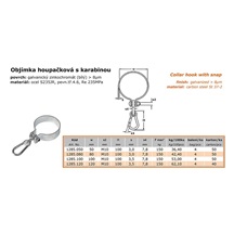 Objímka houpačková s karabinou   50mm 1285.050 (prodej na kusy)