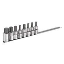 Sada hlavic zastrčných 1/2"8ks na liště E032904