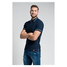 Polokošile pánská CityZen vel.6XL navy / světle modrá