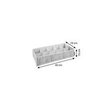 Organizér na ponožky a spodní prádlo FANCY HOME 40 x 18 x 10 cm, smetanová