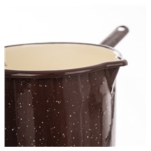 Hrnek smalt BROWN 12 cm rukojeť
