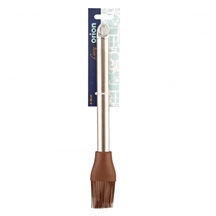 Mašlovačka silikon/nerez 26 cm LUXY hnědá