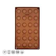 Forma silikon polokoule 24 hnědá