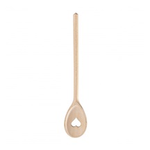 Vařečka dřevo oválná 30 cm SRDCE