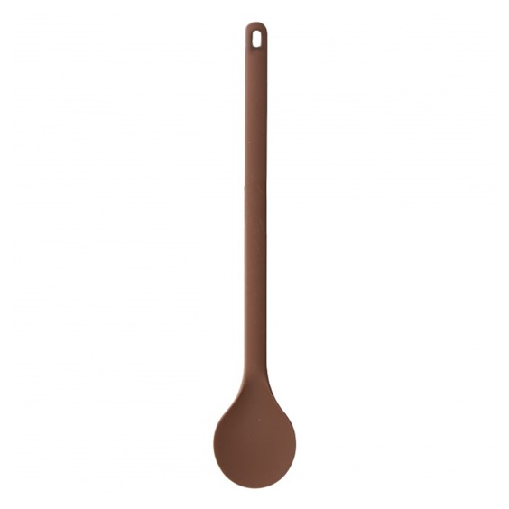 Vařečka silikon kulatá 28 cm hnědá