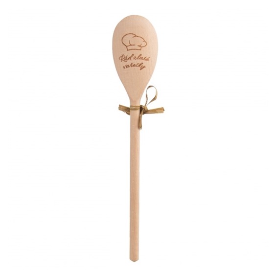 Vařečka dřevo oválná Řád zlaté vařečky 30 cm