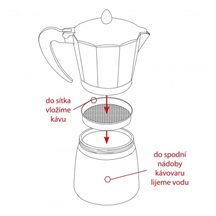 Moka konvička AL 0,45 l
