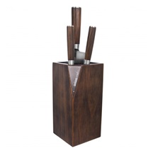 Stojan na nože dřevo štětiny WOODEN