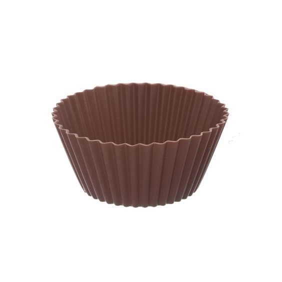 Formička silikon košíček Muffiny 6 ks hnědá