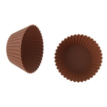 Formička silikon košíček Muffiny 6 ks hnědá