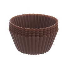 Formička silikon košíček Muffiny 12 ks hnědá