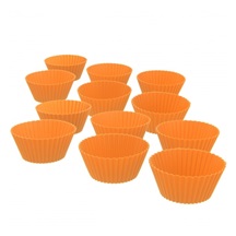 Formička silikon košíček Muffiny 12 ks oranžová