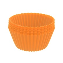 Formička silikon košíček Muffiny 12 ks oranžová
