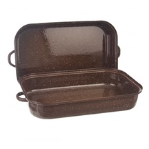 Pekáč smalt BROWN 31,5x18,5x11,5 cm víko