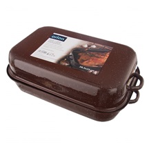 Pekáč smalt BROWN 42,5x25x13 cm víko
