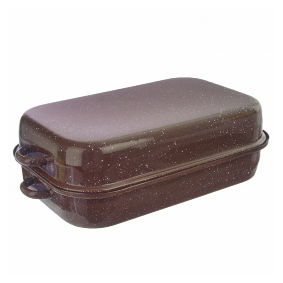 Pekáč smalt BROWN 46x27,5x14 cm víko