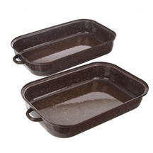 Pekáč smalt BROWN 46x27,5x14 cm víko