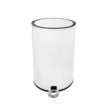 Koš odp. kov/UH s pedálem WHITE 6 l