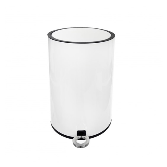 Koš odp. kov/UH s pedálem WHITE 6 l