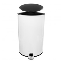 Koš odp. kov/UH s pedálem WHITE 6 l