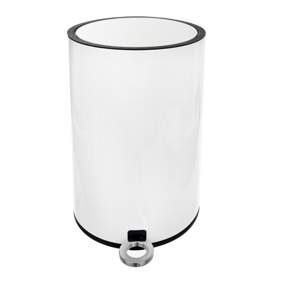 Koš odp. kov/UH s pedálem WHITE 12 l