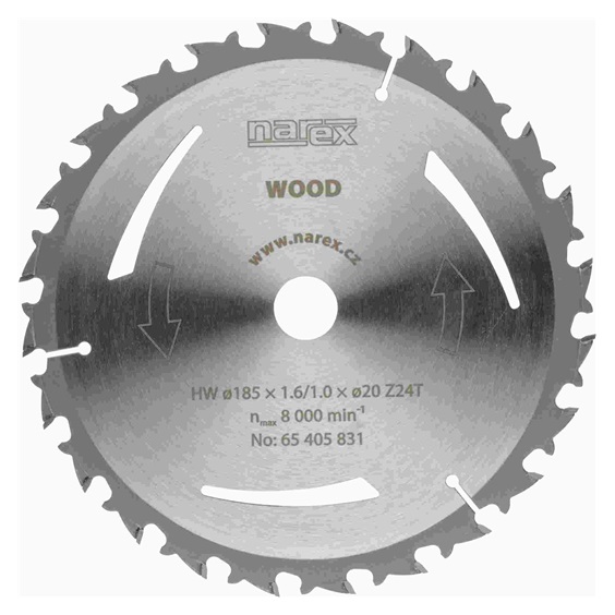 Kotouč pilový WOOD 185x1,6/1,0x20 Z24T