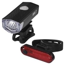 Svítilna na kolo LED , set přední + zadní, nabíjecí, P3923, 90 lm