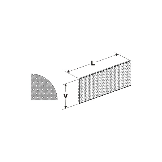 Panel zadní děrovaný S1000/400mm RAL9005 černý
