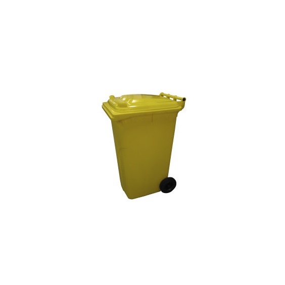 Popelnice plastová 240l žlutá s kolečky 0005-4